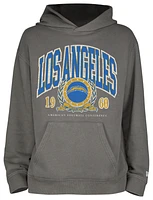 New Era Mens Chargers Fitted Pullover Hoodie - Grey/Grey