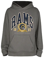 New Era Mens Rams Fitted Pullover Hoodie - Grey/Grey