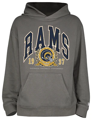 New Era Mens Rams Fitted Pullover Hoodie - Grey/Grey