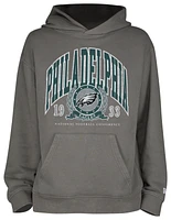 New Era Mens Eagles Fitted Pullover Hoodie - Grey/Grey