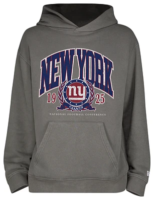 New Era Mens NY Giants Fitted Pullover Hoodie - Grey/Grey