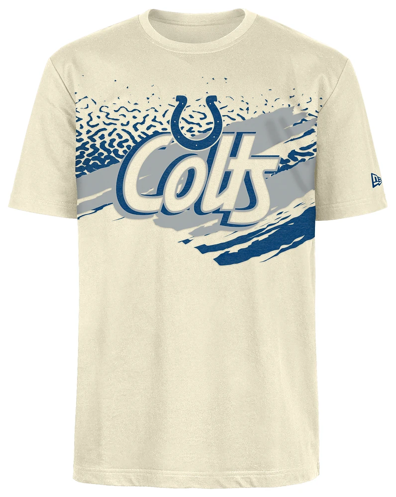 New Era Mens Colts Fitted Short Sleeve T-Shirt - Multi/Tan