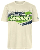 New Era Mens Seahawks Fitted Short Sleeve T-Shirt - Tan/Multi