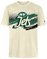 New Era Mens Jets Fitted Short Sleeve T-Shirt - Tan/Multi