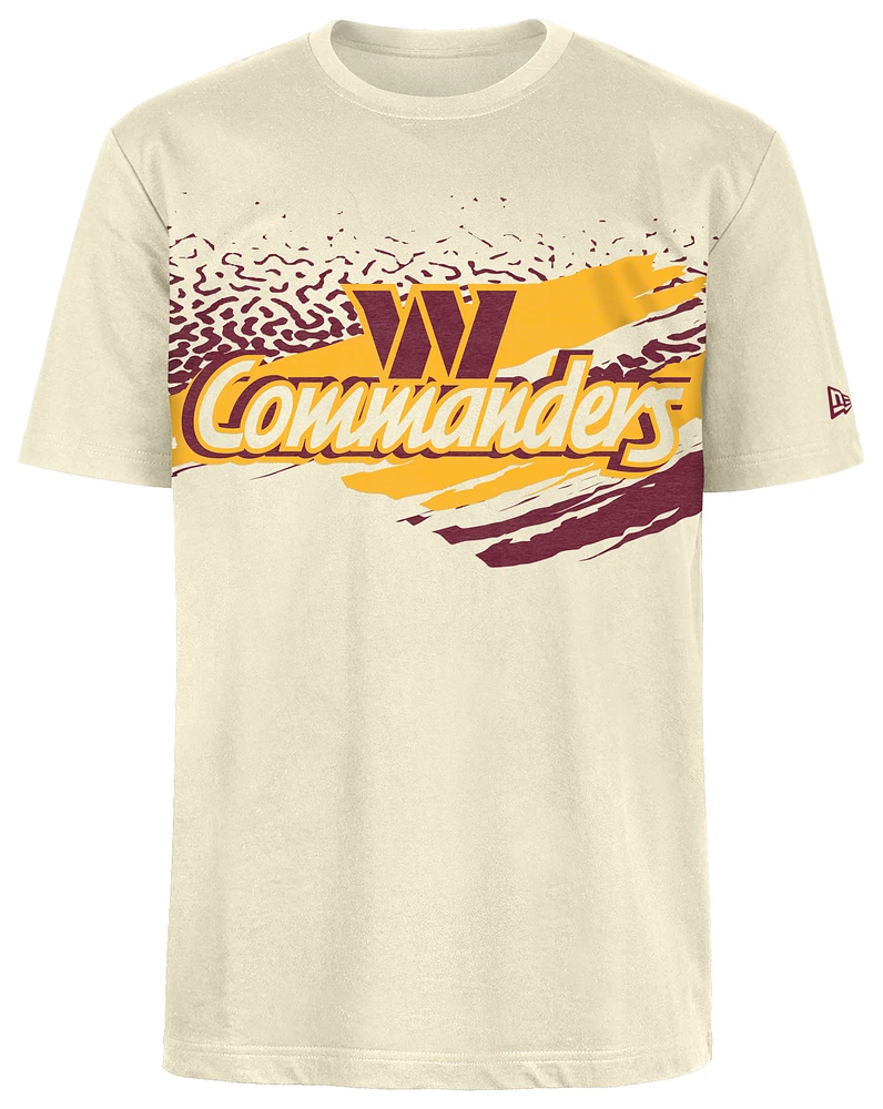 New Era Mens Commanders Fitted Short Sleeve T-Shirt - Tan/Multi