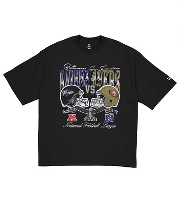 New Era Mens Ravens/49ers Super Bowl Short Sleeve T-Shirt - Black/Multi