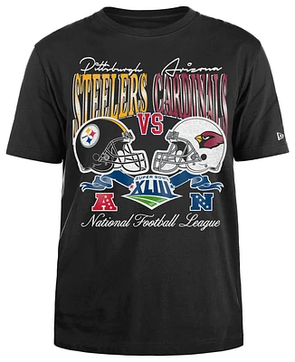 New Era Mens Steelers/Cardinals Super Bowl S/S T-Shirt - Black/Multi