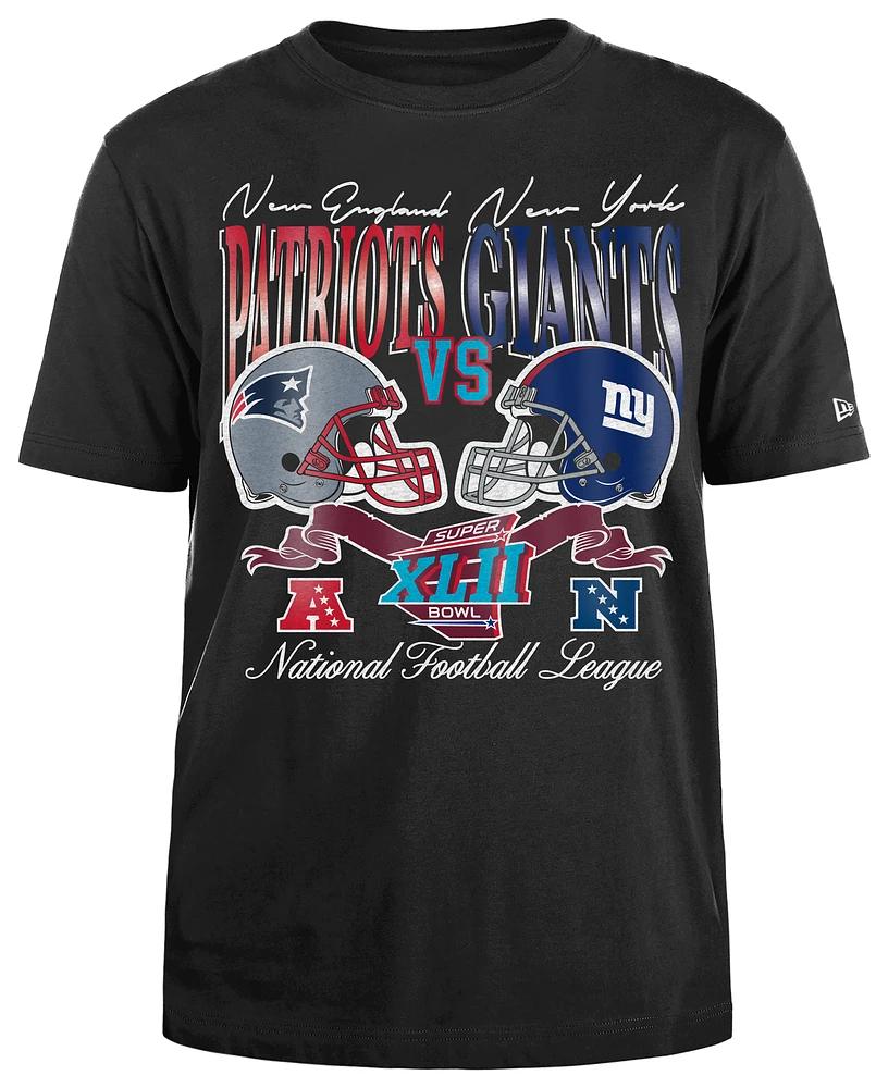 New Era Giants/Patriots Super Bowl Short Sleeve T-Shirt - Men's