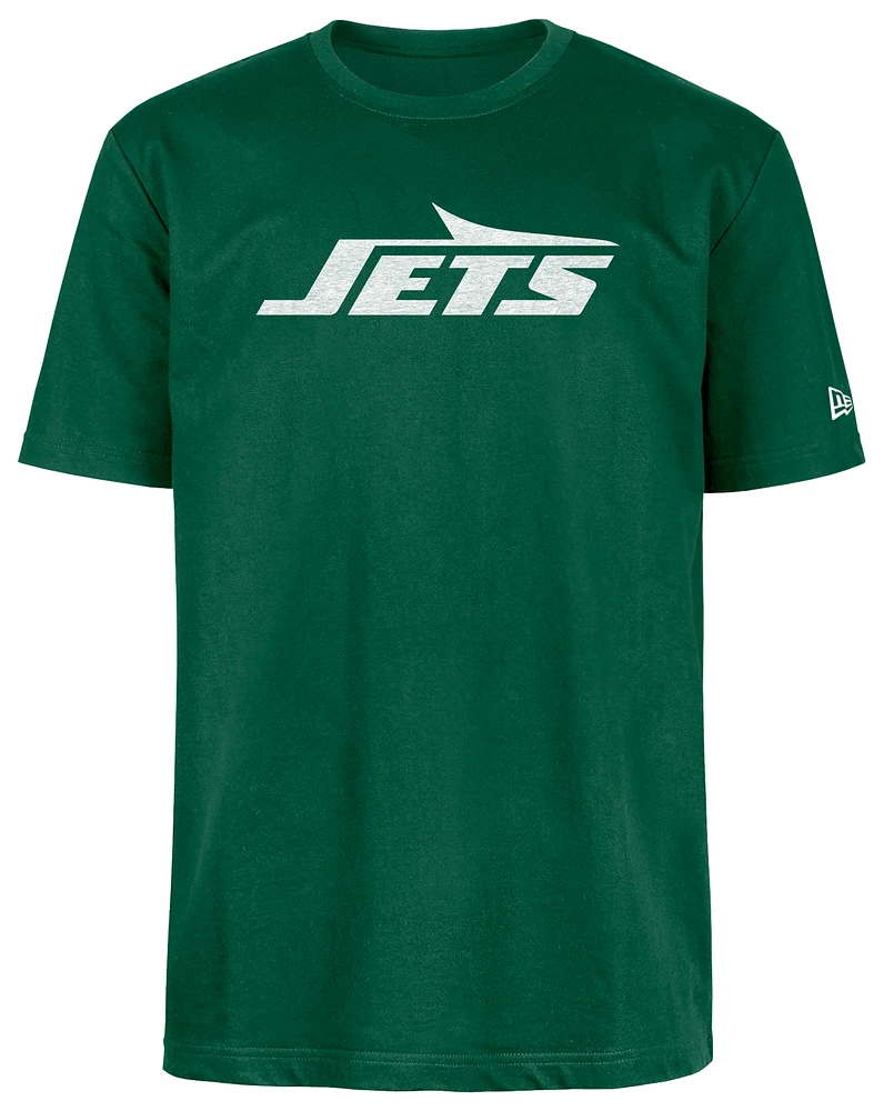 New Era Mens Jets OTC Short Sleeve T-Shirt - Green/White