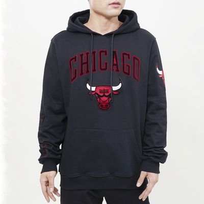 Pro Standard Bulls Stacked Logo Hoodie - Men's