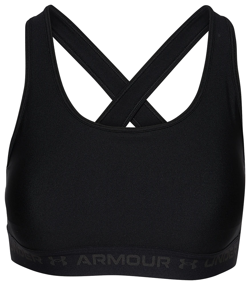 Under Armour Womens Under Armour Mid Crossback Bra - Womens Black Size XS