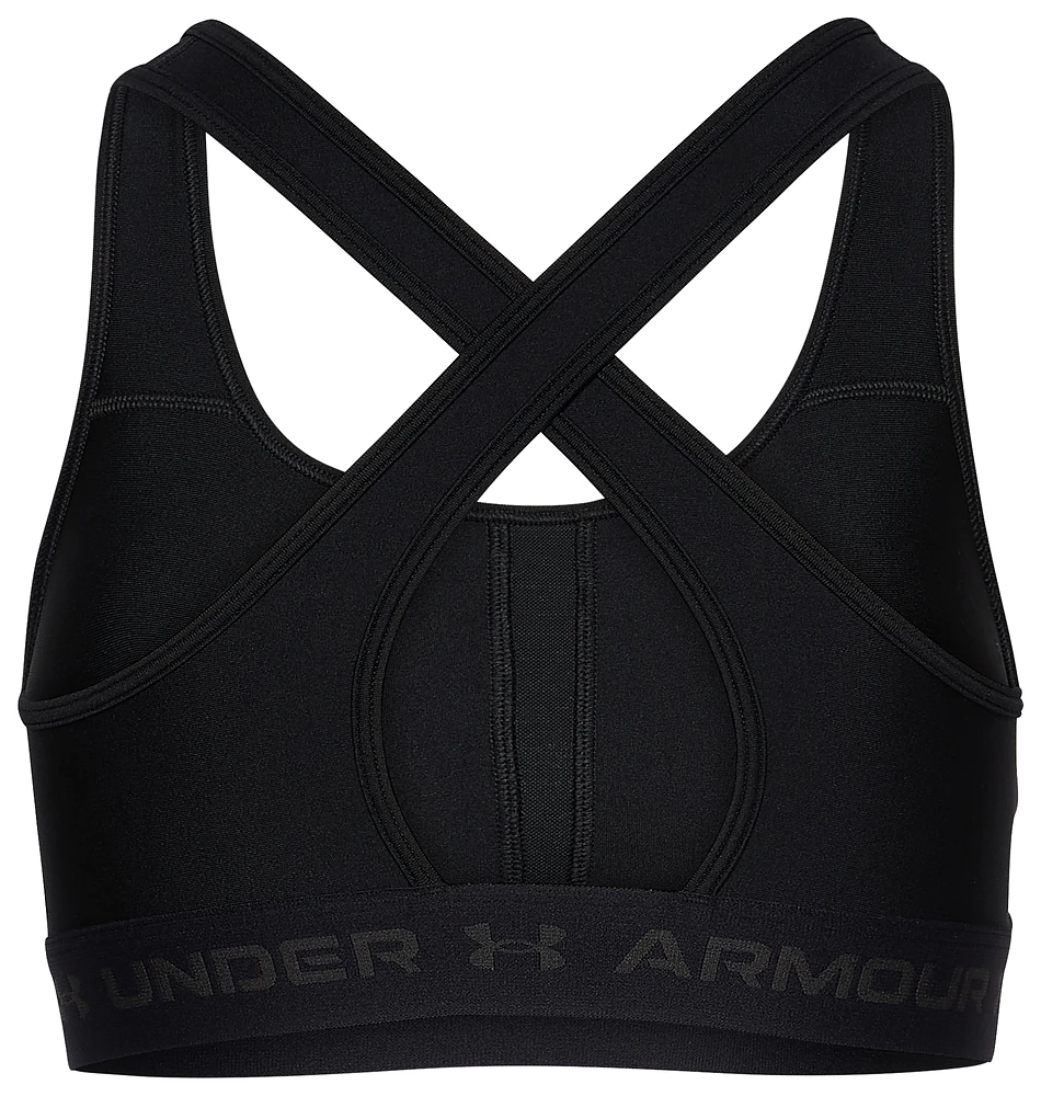 Under Armour Womens Under Armour Mid Crossback Bra - Womens Black Size XS