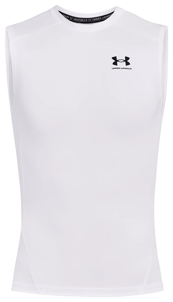 Under Armour Mens HeatGear Compression S/L Shirt - White/Black