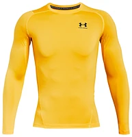 Under Armour Mens Under Armour HeatGear Armour Comp L/S T-Shirt - Mens Taxi/Black Size XL