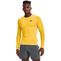 Under Armour Mens Under Armour HeatGear Armour Comp L/S T-Shirt - Mens Taxi/Black Size XL