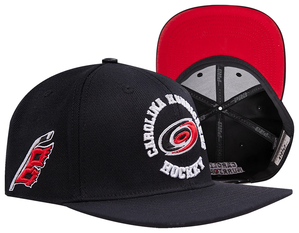 Pro Standard Mens Pro Standard Hurricanes Hybrid Snapback Cap - Mens Black Size One Size