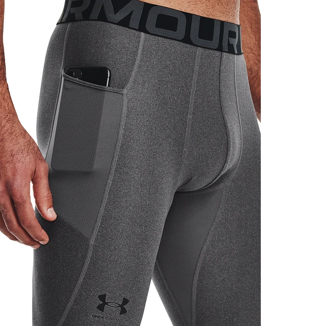 Under Armour Mens HG 2.0 Compression Tights - Carbon Heather/Black