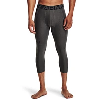 Under Armour Mens HG 2.0 3/4 Compression Tights - Black/Carbon Heather
