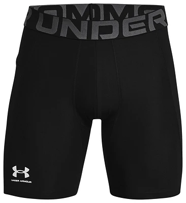 Under Armour Mens Under Armour HG Armour 2.0 6" Compression Shorts - Mens Black/White Size S