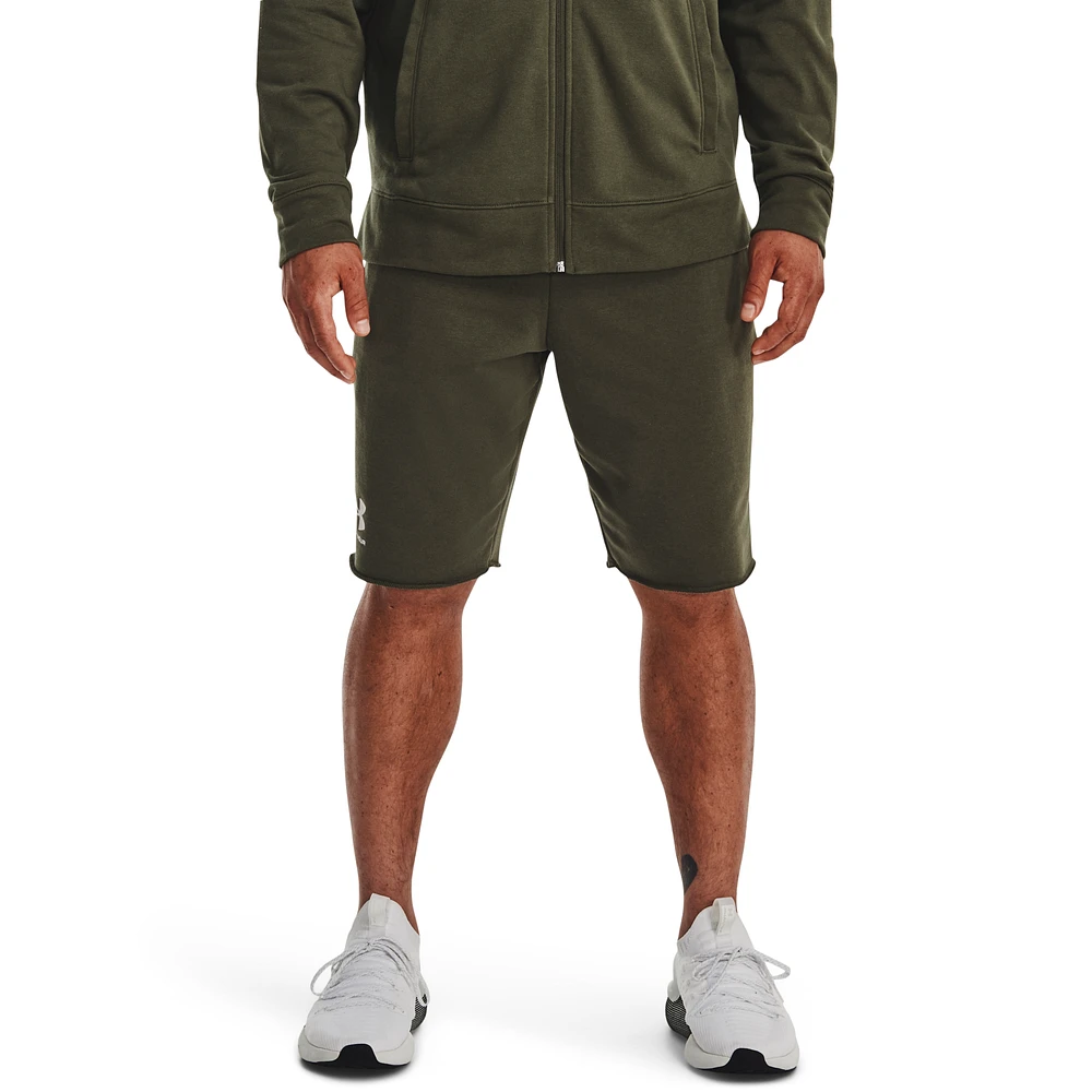 Under Armour Mens Rival Fleece Shorts - Marine Od Green/Onyx White