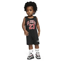 Jordan Boys HBR DNA Jersey Romper - Boys' Infant Black/Black