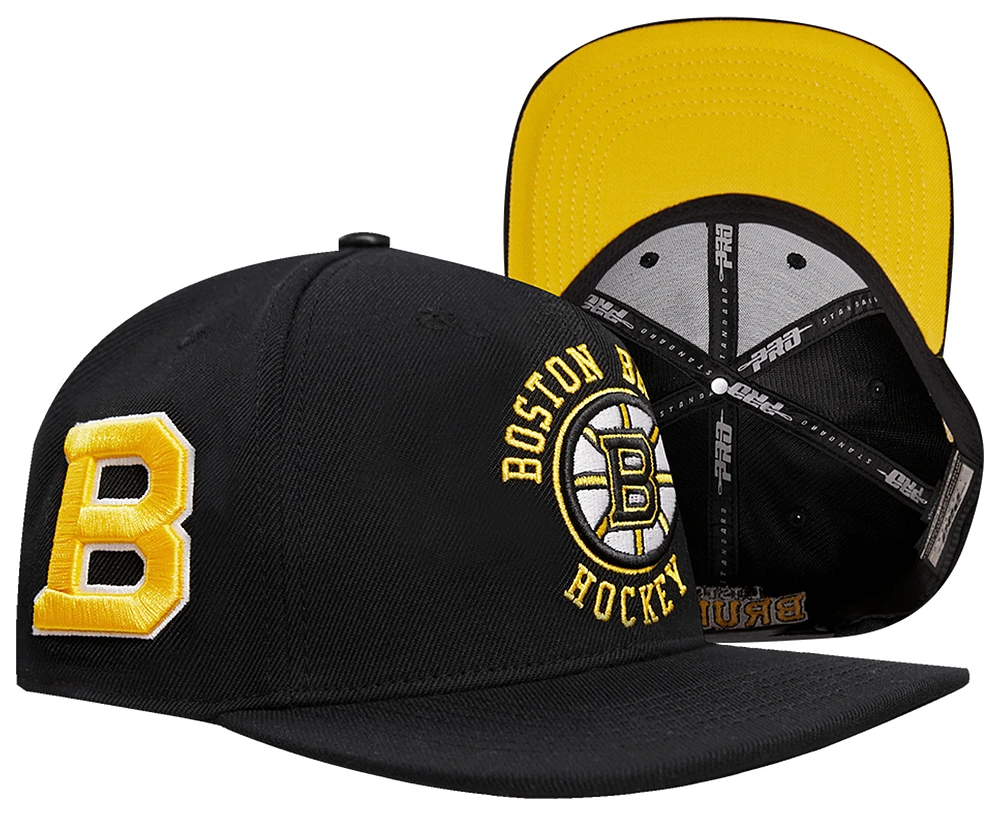 Pro Standard Mens Pro Standard Bruins Hybrid Snapback Cap - Mens Black Size One Size