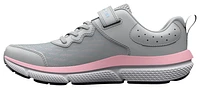 Under Armour Girls Charged Assert 10 - Girls' Preschool Running Shoes Halo Grey/Pink