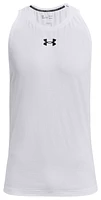 Under Armour Mens Baseline Cotton Basketball Tank - Black/White