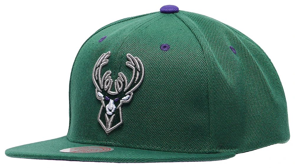 Mitchell & Ness Mens Mitchell & Ness Bucks Color Flip Snapback - Mens Green/White Size One Size