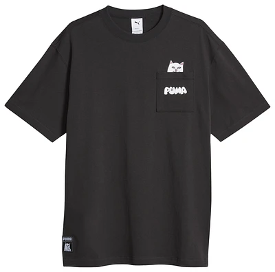 PUMA Mens Rip N Dip Pocket T-Shirt - White/Black