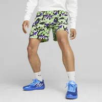 PUMA Mens Melo X Toxic AOP Shorts - Green Gecko