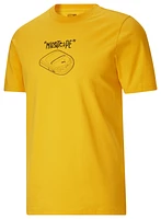 PUMA Mens PUMA Classics Mixtape Disc T-Shirt - Mens Yellow Sizzle Size M