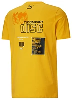 PUMA Mens PUMA Classics Mixtape Disc T-Shirt - Mens Yellow Sizzle Size M