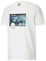 Puma Mens Classics Mixtape MP3 T-Shirt - White