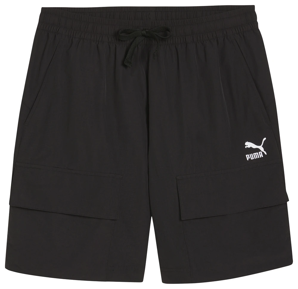 PUMA Mens Classics Cargo 7" Woven Shorts - Black