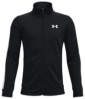 Under Armour Boys Under Armour Pennant Full-Zip Jacket - Boys' Grade School Black/White Size L