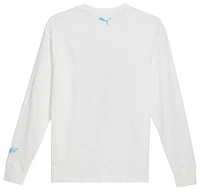 Puma Mens Melo Blue Hive L/S T-Shirt - White