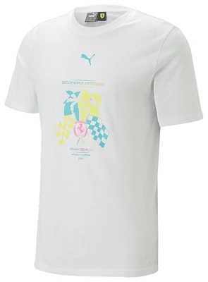 Puma Mens SF Miami Race 23 T-Shirt - White/Multi