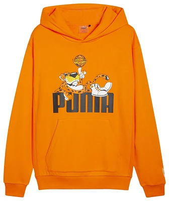 PUMA Mens PUMA Hoops x Cheetos Hoodie - Mens Black/Rickie Orange Size XL