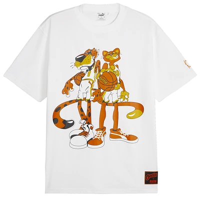 PUMA Mens PUMA Hoops x Cheetos T-Shirt - Mens White Size L