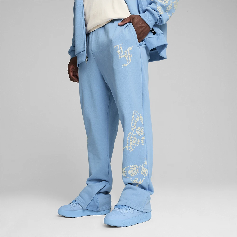 PUMA Mens Hoops X LF Mosaic Pants - Blue/White