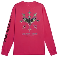 PUMA Mens MELO 1Love LS T-Shirt - Pink Alert