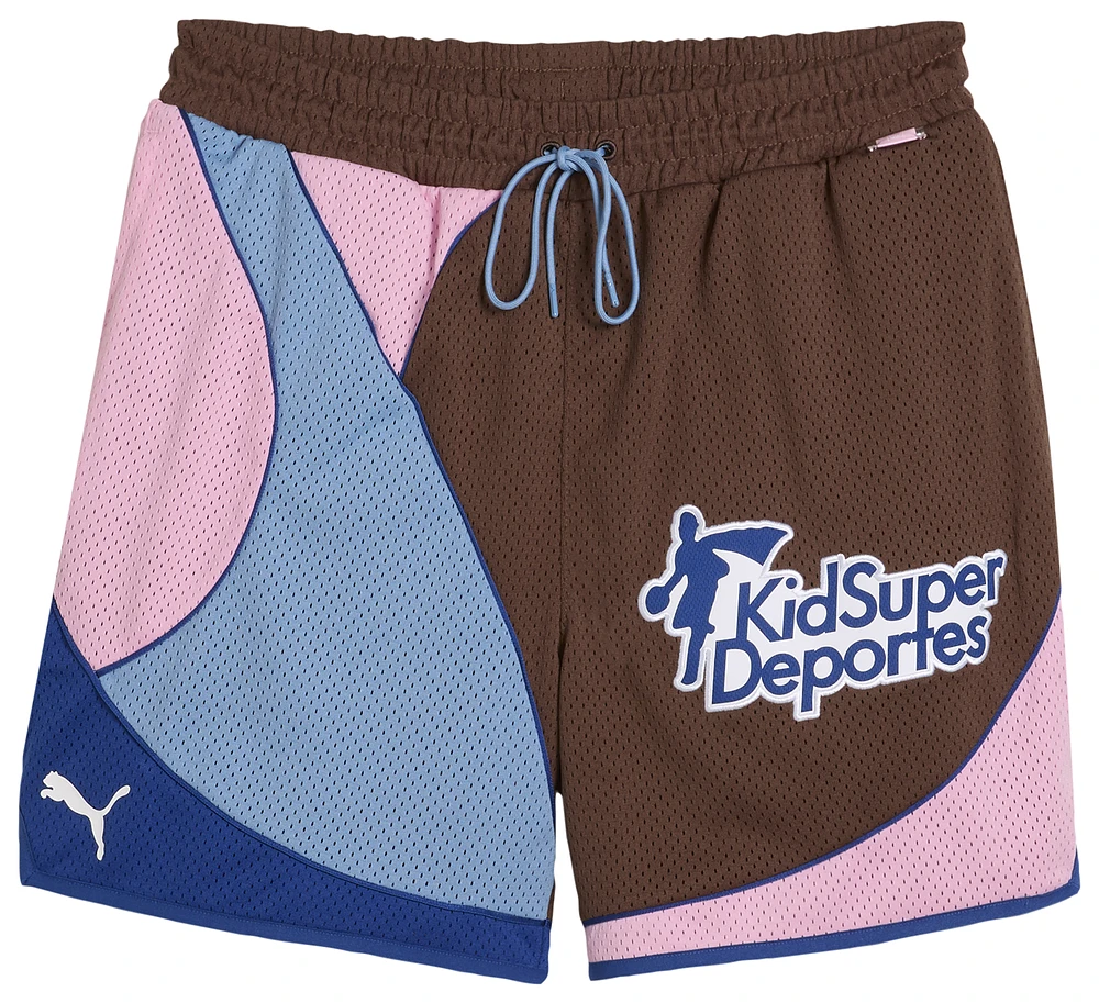 PUMA Mens Hoops x KidSuper Shorts - Brown