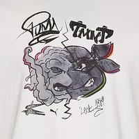 PUMA Mens x TMNT Relaxed Graphic T-Shirt - White/Black