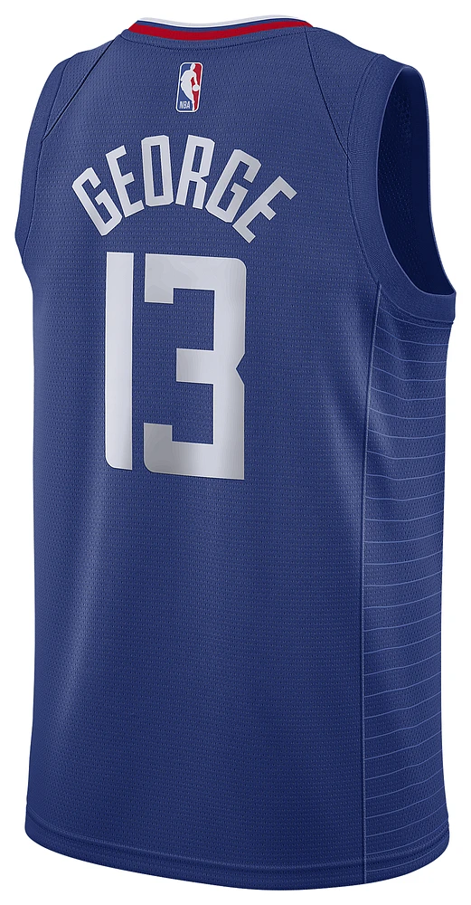 Nike Mens Paul George Nike Clippers Swingman Jersey - Mens Rush Blue/White/Red Size S