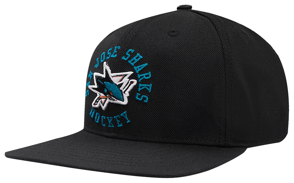 Pro Standard Mens Pro Standard Sharks Hybrid Snapback Cap - Mens Black Size One Size