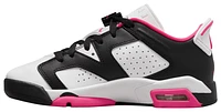 Jordan Girls Retro 6 Low - Girls' Grade School Basketball Shoes Black/White/Pink