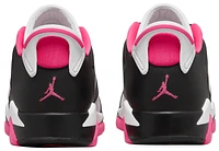 Jordan Girls Retro 6 Low - Girls' Grade School Basketball Shoes Black/White/Pink