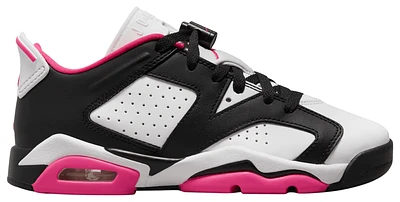 Jordan Girls Retro 6 Low - Girls' Grade School Basketball Shoes Black/White/Pink
