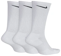 Nike Mens Nike 3 Pack Dri-FIT Plus Crew Socks - Mens Black/White Size L